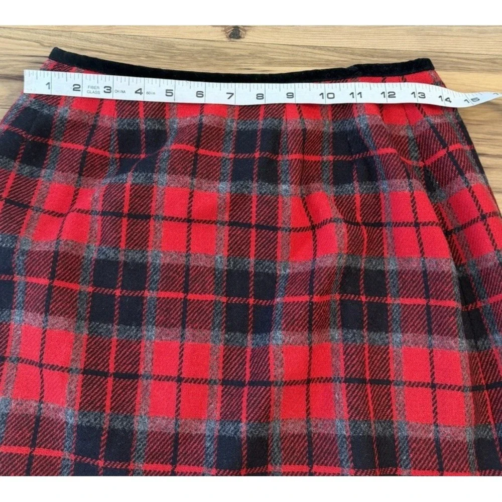 Lizsport Y2k Preppy Academia Plaid Wool Blend Skirt Schoolgirl Sz 6 Lined Tartan
